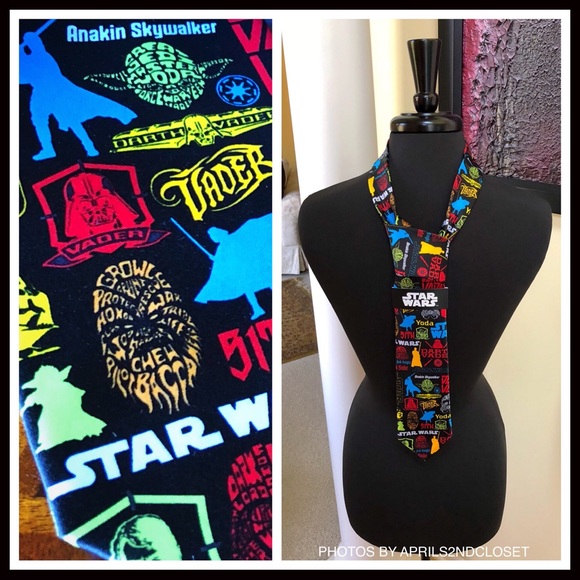 STAR WARS BLACK PRINT TIE DARTH VADER - Picture 2 of 7